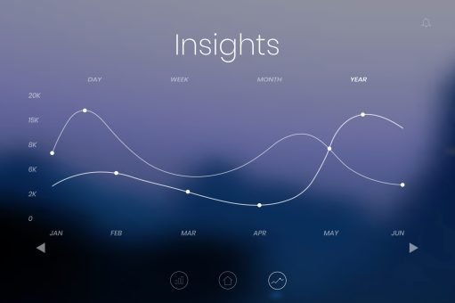 Digital chart insights on a screen vector